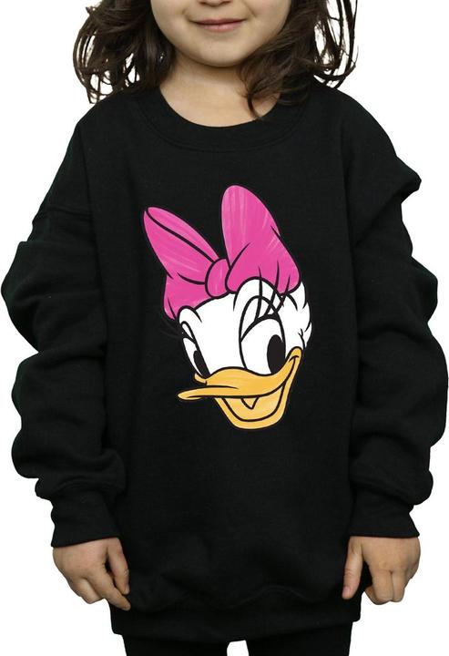 Actual product image Disney Girls Daisy Duck Head Painted Sweatshirt (140, 146)