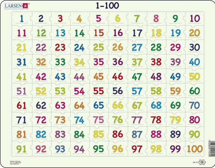 Actual product image Larsen 1-100 Puzzles (100 pieces)