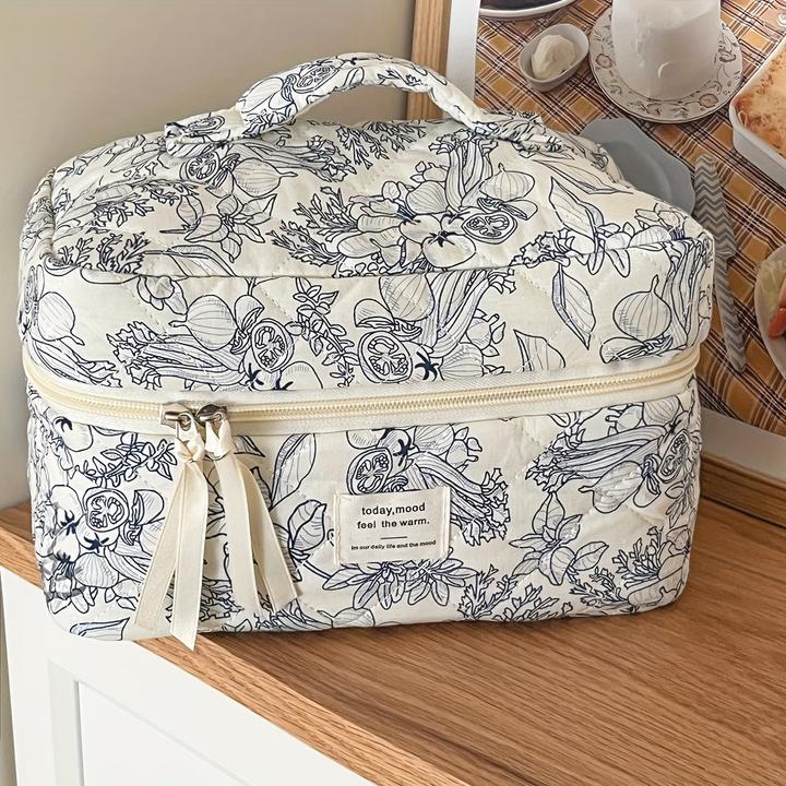 Only-Bags.Store Früchte und Gemüse drucken Make-up-Taschen Portable Toilettenartikel Lagerung Tasche