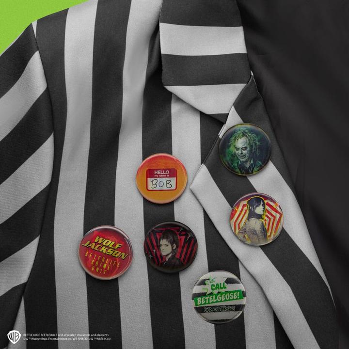 Produktbild Cinereplicas Beetlejuice Ansteck-Buttons 6er-Pack