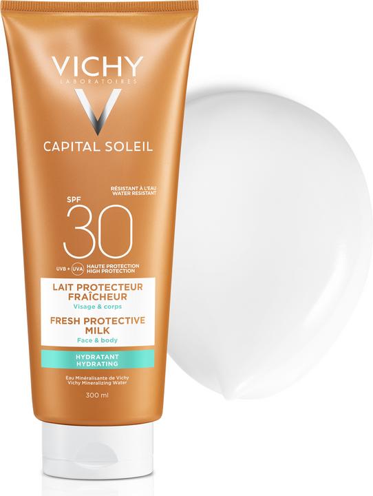 Image du produit Vichy Capital Soleil Lait hydratant fraîcheur - Pour toute la famille (Lait solaire, SPF 30, 300 ml, 328 g)