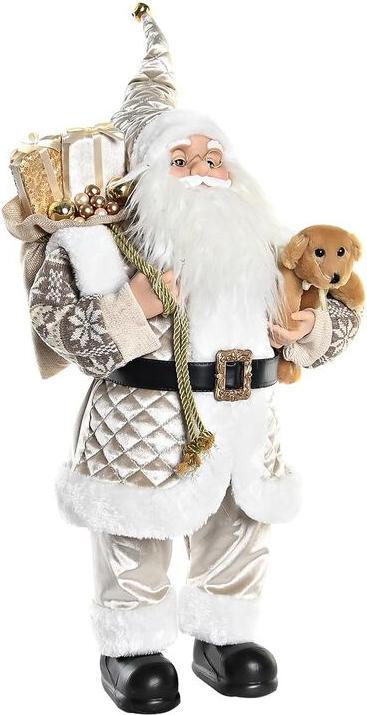 DKD Home Decor Dekoration Weihnachtsmann Grau PVC 37 x 20 x 60 cm