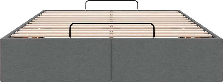 Produktbild VidaXL Ottoman-Bett ohne Matratze Dunkelgrau 120x200 cm Stoff (120 x 200 cm)