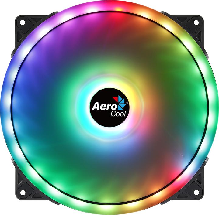 AeroCool Duo 20 Computergehäuse Ventilator 20 cm Schwarz (200 mm, 1 x)