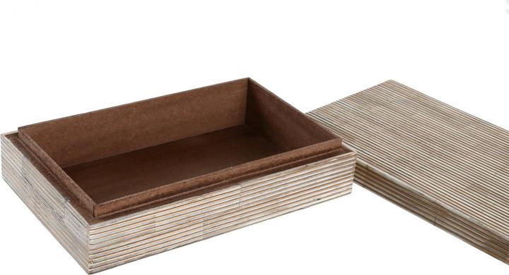 Actual product image DKD Home Decor Box Jewellery Box 20.5 x 13 x 5.5 cm Cream Bone Resin