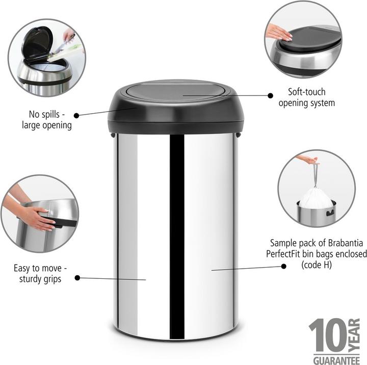 Actual product image Brabantia Waste bin TouchBin 60L (60 l)