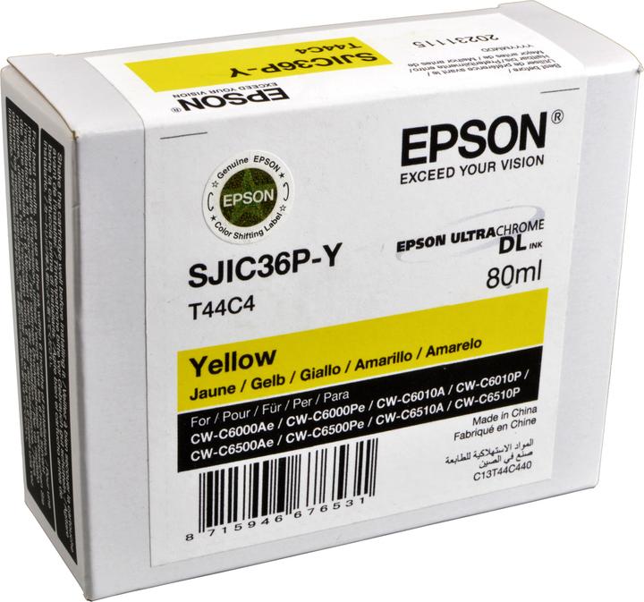 Image du produit Epson SJIC36P(Y) - 80 ml - jaune - original - cartouche d'encre (Y)