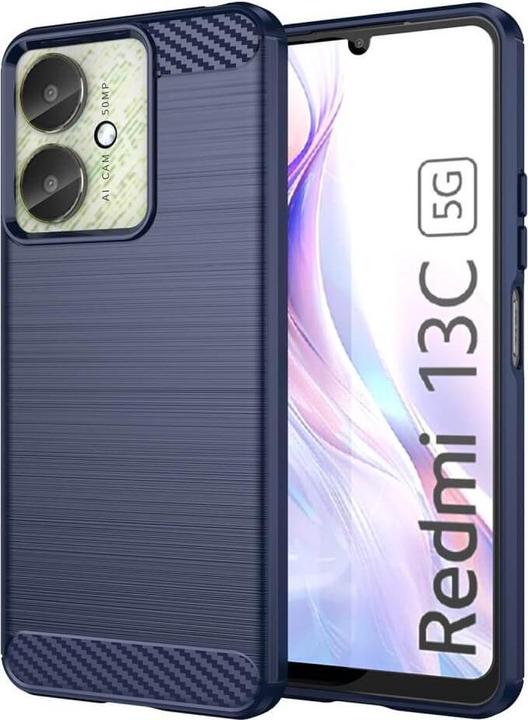 Actual product image Cover-Discount Xiaomi Poco C65 / Redmi 13C - Metal look case blue (Xiaomi Redmi Note 13 4G, Xiaomi Poco C65, Xiaomi Redmi 13C 5G)