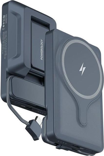Powerology Car Mount 5000mAh Power Bank With Magnetic Wireless Charger (5000 mAh, 20 W)