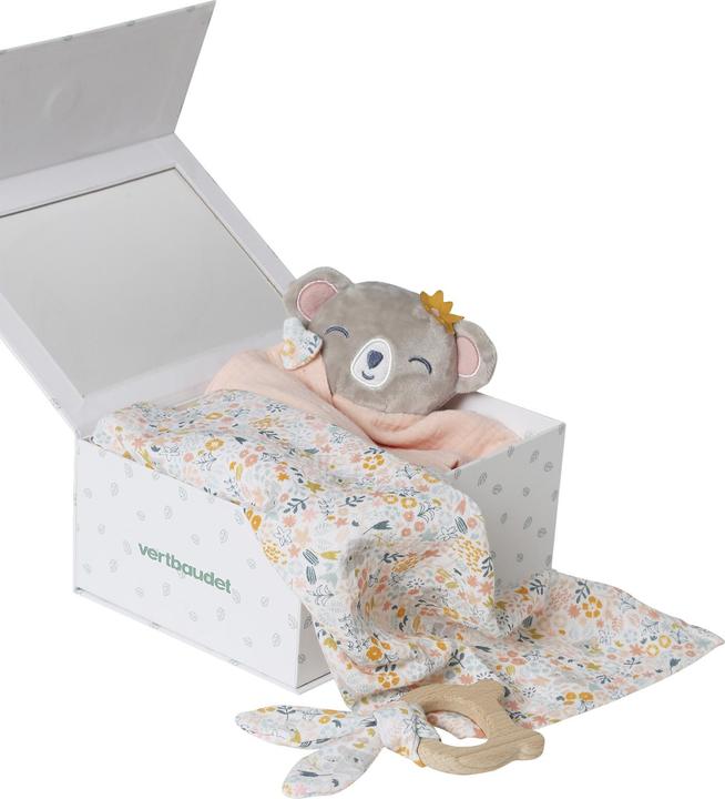 Produktbild Vertbaudet Baby Geschenk-Set: Wickeltuch, Schmusetuch & Greifling mit Geschenkverpackung
