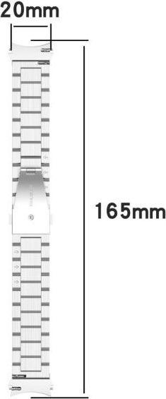 Image du produit MU Classic Stainless Steel Series Bracelet en acier inoxydable (Acier inoxydable, Galaxy Watch6)