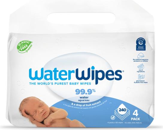 WaterWipes Lingettes humides (240 pièce(s))