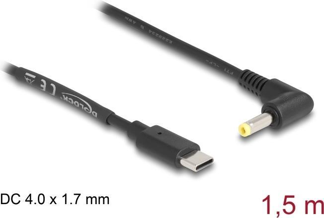 Actual product image Delock USB Type-C power cable to DC 4.0 x 1.7 mm plug gewi (1.50 m)