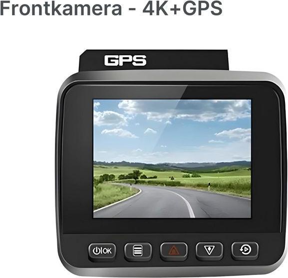 Image du produit Hermex 4K Dual-Dashcam Onboard-Kamera Autofront-Kamera Nachtsichtkamera Auto (Vision nocturne, Récepteur GPS, Écran intégré, WiFi, UHD 4K)