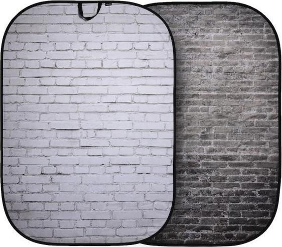 Actual product image Lastolite Urban Collapsible 1.5x2.1m White/Grey Painted White/Industrial Grey Brick (150 cm, 210 cm)