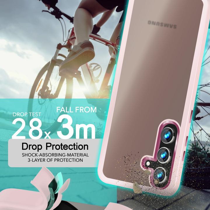 Actual product image Nalia Semi-transparent hybrid cover with protective frame (Samsung Galaxy S24+)