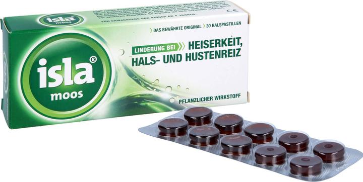 Actual product image Isla moss throat lozenges, 30 pastilles (30 Piece)