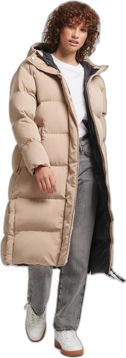 Superdry lange daunenjacke mit kapuze, damen (XL)