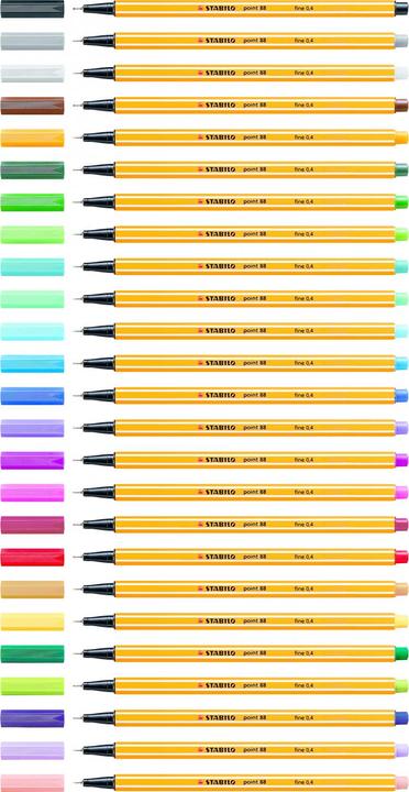 Actual product image STABILO point 88 Mini Fineliner (Multicoloured, 12 x)