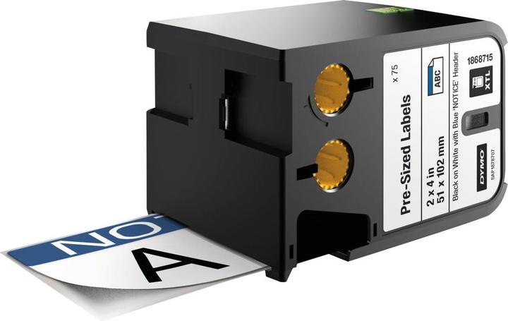 Dymo Black on White Pre-Printed 'NOTICE'
