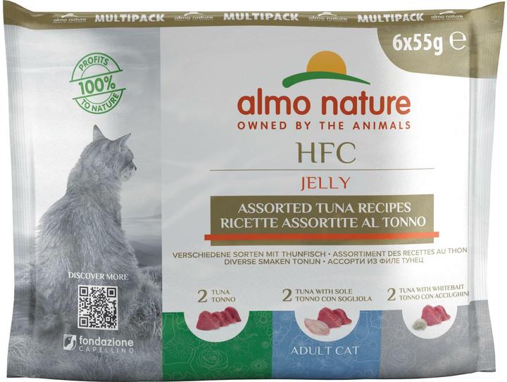 Almo Nature HFC Jelly Multipack Sorten mit Thunfisch (Adult, 6 Stk., 330 g)
