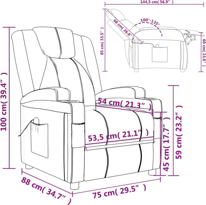 Actual product image VidaXL Electric massage chair