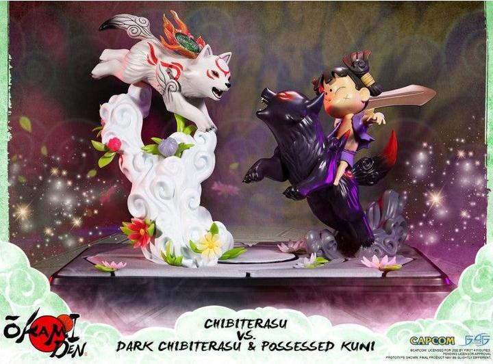 Image du produit First 4 Figures Statuette Okamiden Chibiterasu vs. Dark Chibiterasu & Possessed Kuni 33 cm