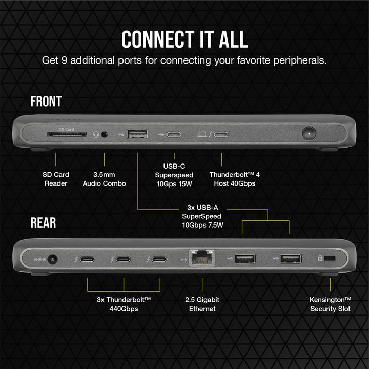Image du produit Corsair TBT200 EU Version (Thunderbolt, 10 Ports)