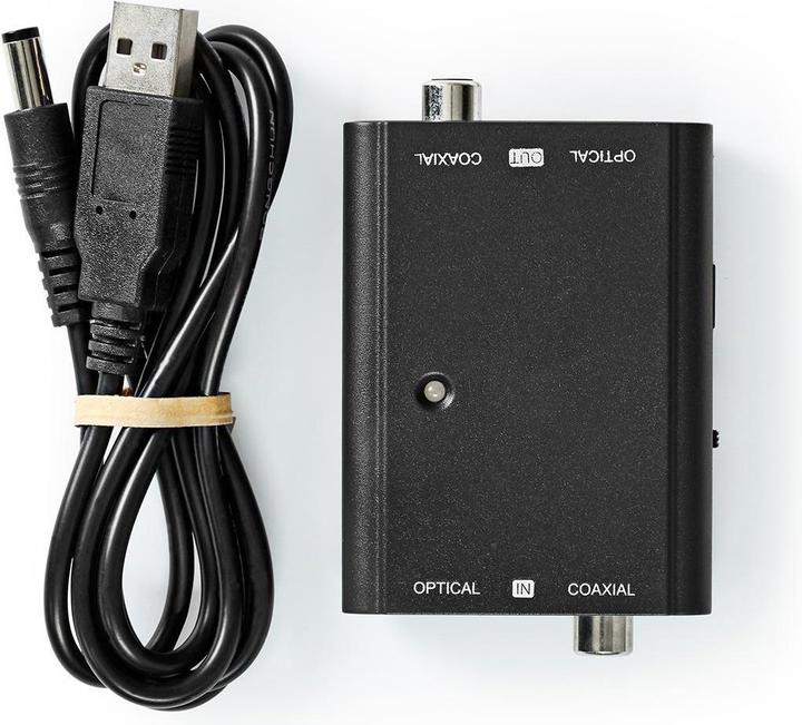 Image du produit Nedis Convertisseur audio numérique 2 voies - Entrée : 1x S / PDIF (RCA) femelle / 1x TosLink femelle (0.05 m, Optique)