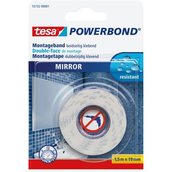 Produktbild tesa Powerbond MIRROR doppelseitiges Montageband für Spiegel (19 mm)