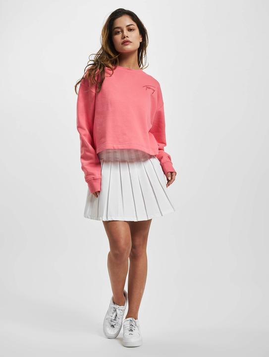 Produktbild Tommy Hilfiger Tommy Jeans Langarm Sweatshirt Rundhals Logo-Stick rosa Grösse S (S)
