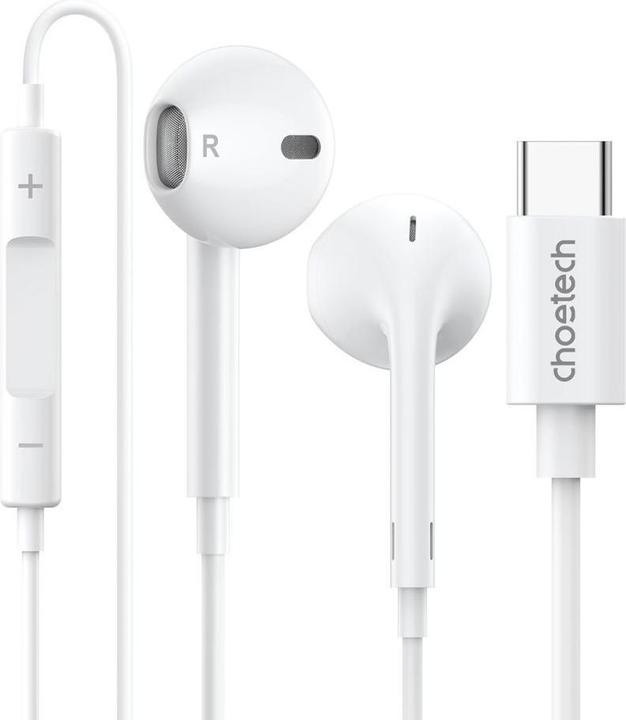 Choetech Écouteurs intra-auriculaires USB-C 1.2m - Blanc (Filaire)