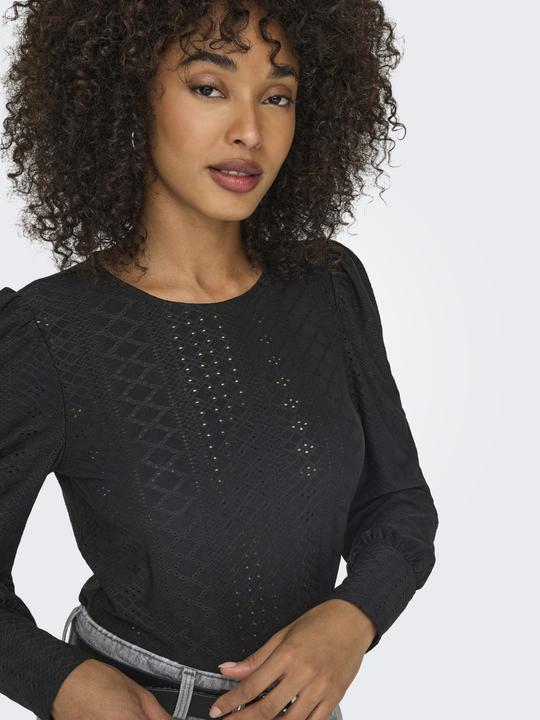 Produktbild Only Normal geschnitten Rundhals Elastische Bündchen Puffärmel Top Top (M)