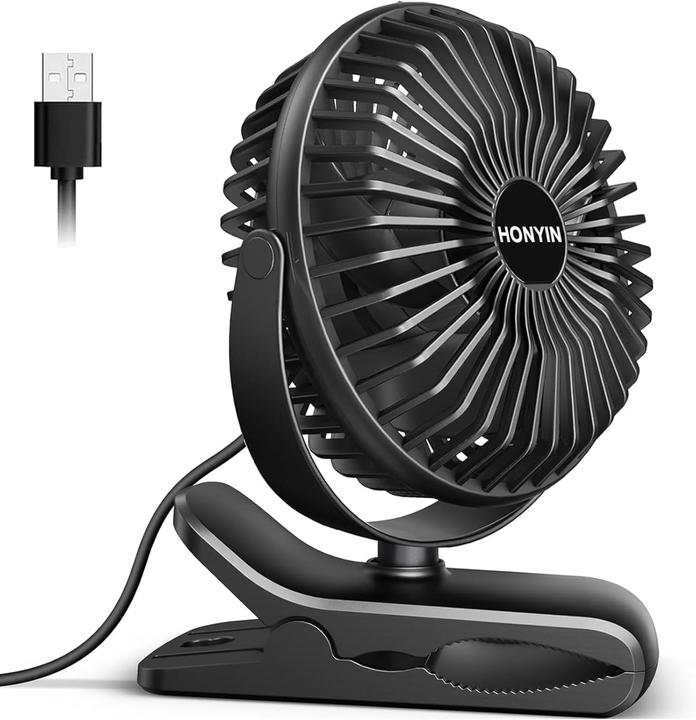 Immagine prodotto Honyin Mini-Ventilator mit Clip (40 dB)