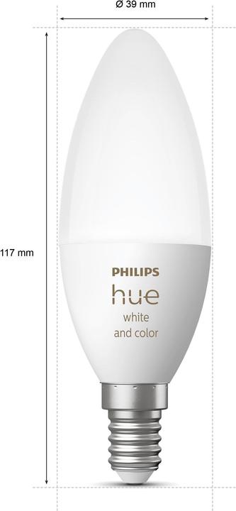 Immagine prodotto Philips Hue White & Color BT (E14, 5.30 W, 470 lm, 2 x, G)