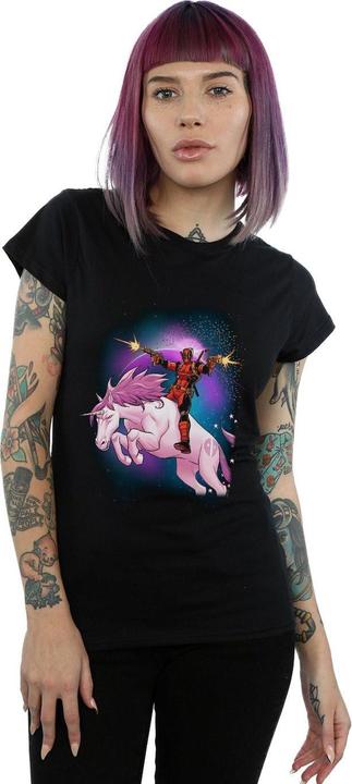 Actual product image Womens/Ladies Deadpool Space Unicorn Cotton T-Shirt (L)