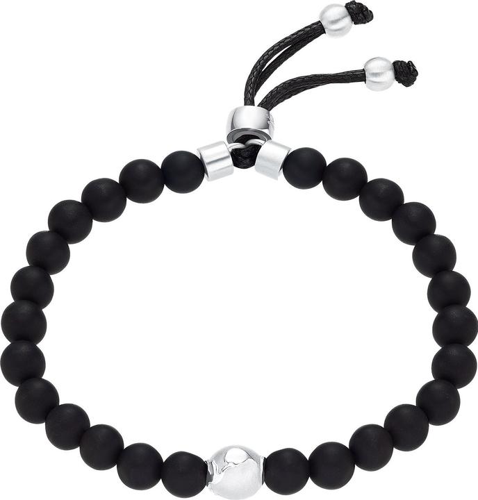 Actual product image S.Oliver Arm jewellery for boys, stainless steel, agate | globe (16 cm, Stainless steel)