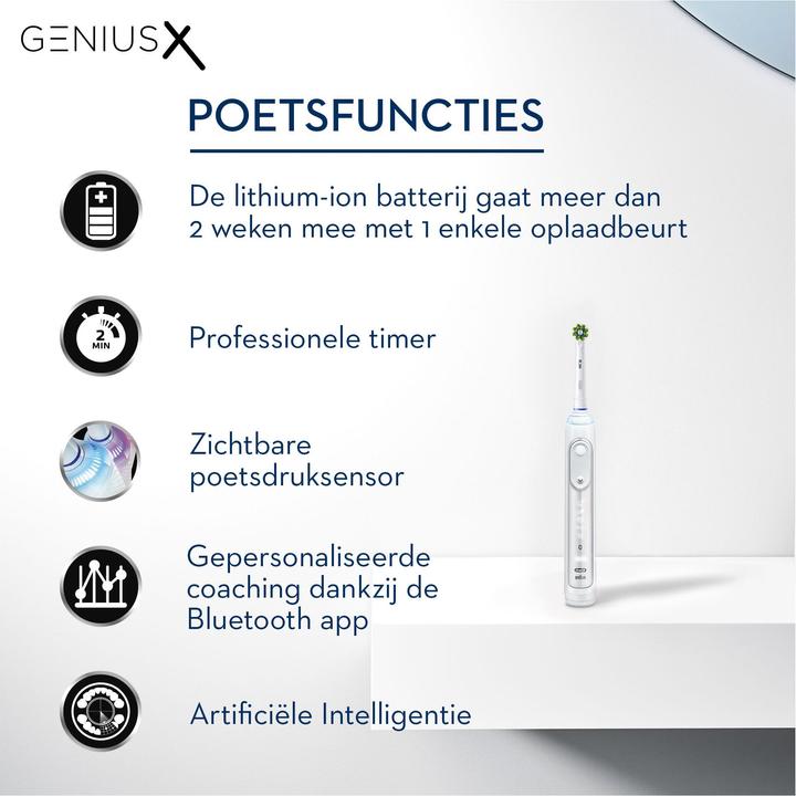 Image du produit Oral-B Brosse à dents électrique Genius X White (Brosse à dents oscillo-rotative)