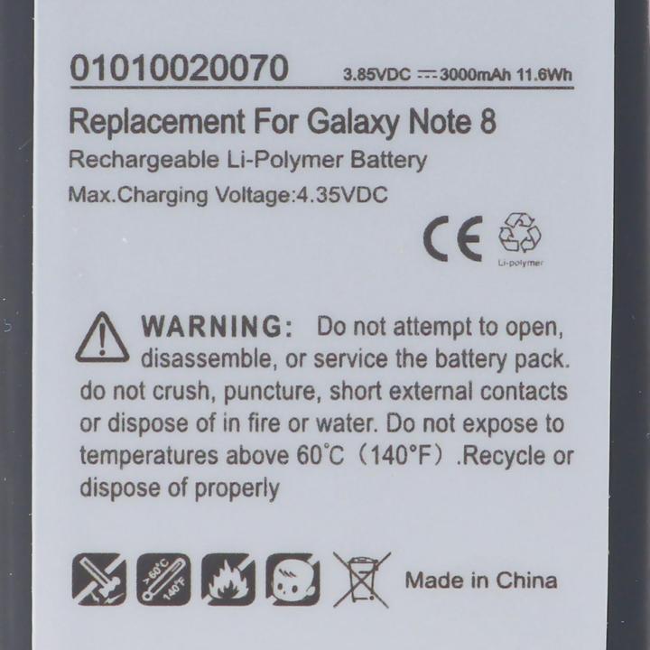 Actual product image AccuCell Battery Samsung Galaxy Note 8, SM-N9500