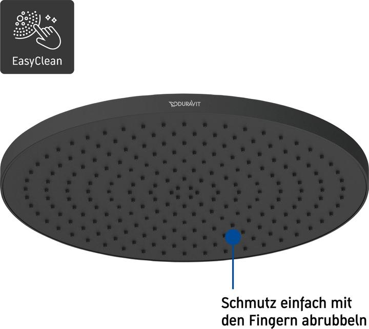 Actual product image Duravit Overhead shower 1 jet, 230 black matt (1 Beam types, 24 l/min)