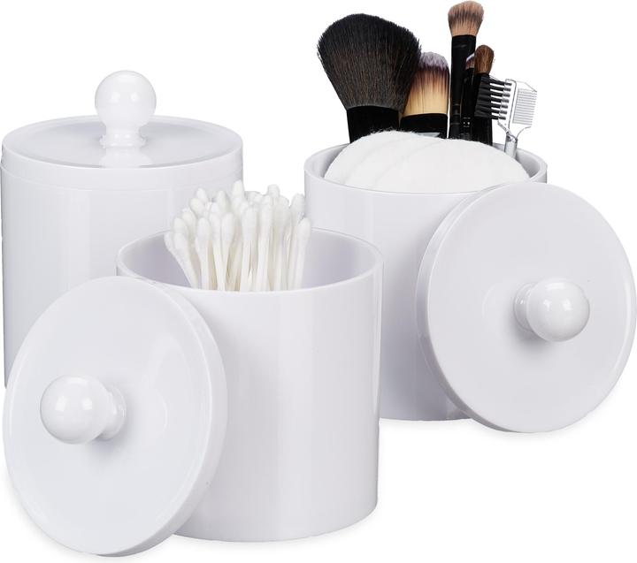 Image du produit Relaxdays Distributeur coton démaquillant set 3