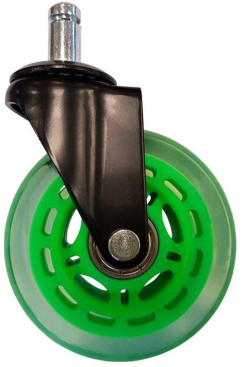 LC-Power Gaming Stuhlrollen 5er Set Grün