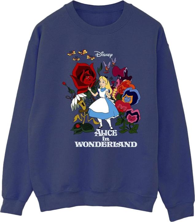 Actual product image Disney Womens/Ladies Alice In Wonderland Flowers Sweatshirt (M)