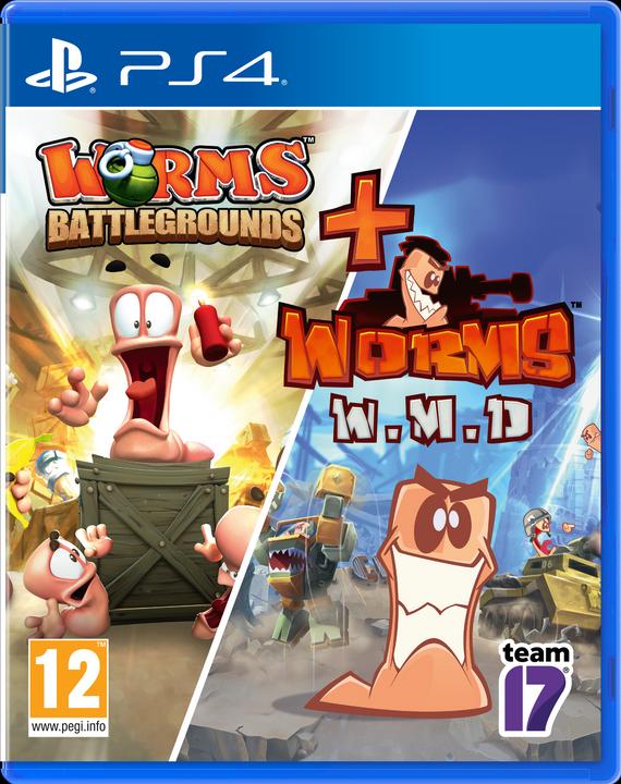 Produktbild Team17 Telltale Games Worms Battlegrounds + Worms WMD Double Pack (PS4, EN)