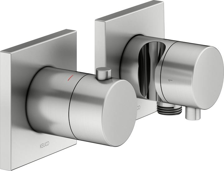 Actual product image Keuco EDITION 11 Thermostatarmaturen Set flush-mounted for 2 consumers with hose connection and show