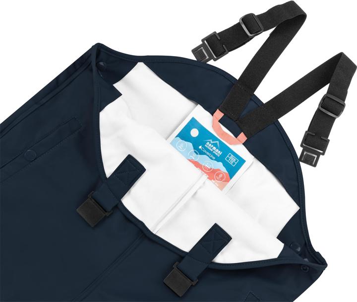 Actual product image Normani Children's rain trousers with braces "Skjolden" - 9251 (128)