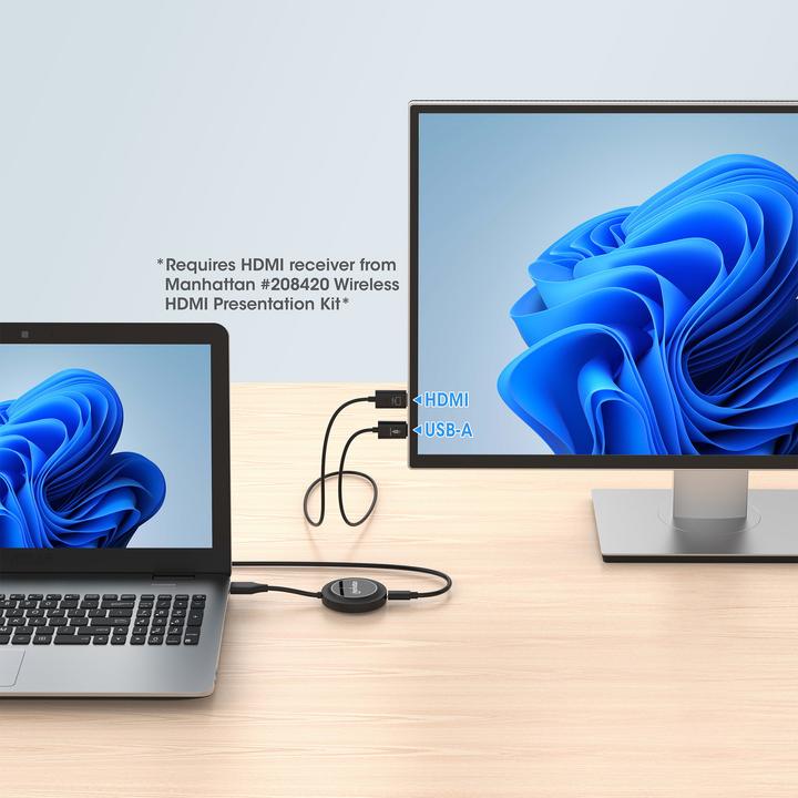 Produktbild Manhattan 1080p Wireless HDMI-Displayadapter mit HDMI-Sendemodul (30 m, HDMI 1.3c)
