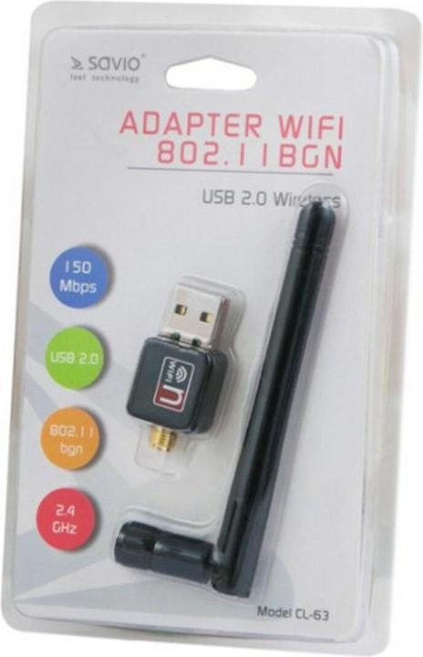 Image du produit Savio CL-63 Carte réseau WLAN (USB)