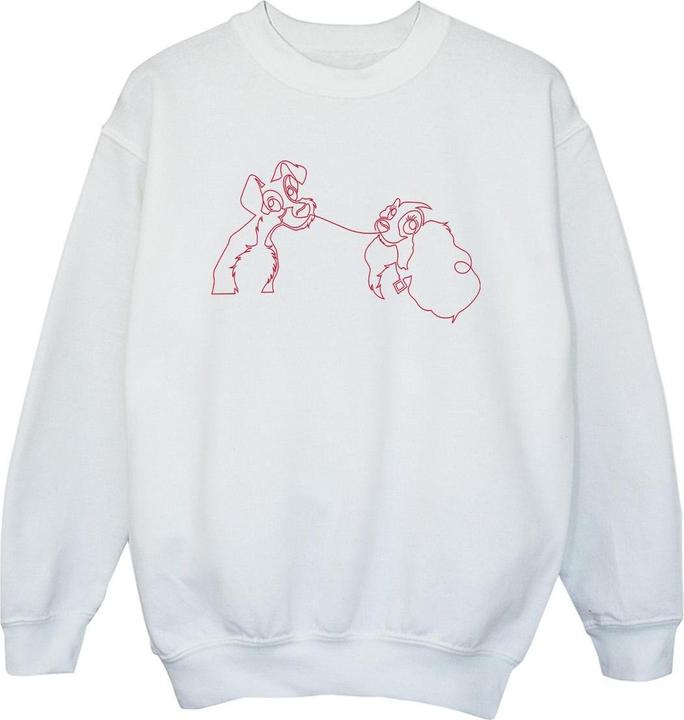 Produktbild Disney Lady And The Tramp Spaghetti Outline Sweatshirt Mädchen (140, 146)
