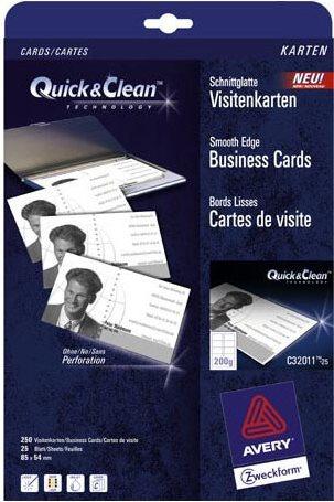 Produktbild Avery Superior Visitenkarten (200 g/m², 25 x, A4)